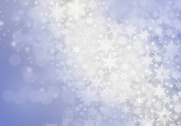 Синій Зимовий Фон Сніжинками Ваших Власних Творінь — стокове фото