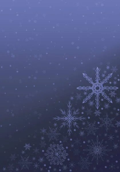 Blauwe Winter Achtergrond Met Sneeuwvlokken Voor Eigen Creaties — Stockfoto