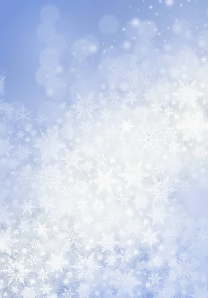 Синій Зимовий Фон Сніжинками Ваших Власних Творінь — стокове фото