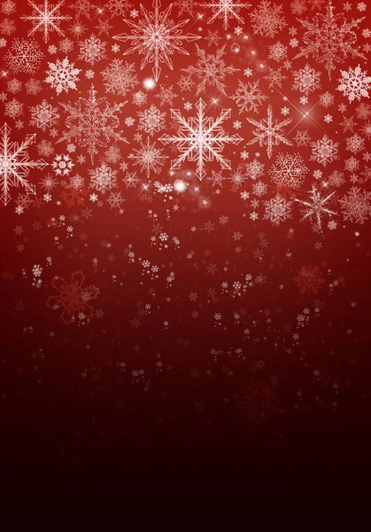 Roter Winter Und Weihnachtshintergrund Mit Schneeflocken Für Eigene Kreationen — Stockfoto