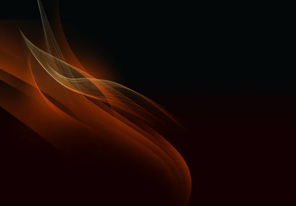 Abstract background waves. Black and orange abstract background