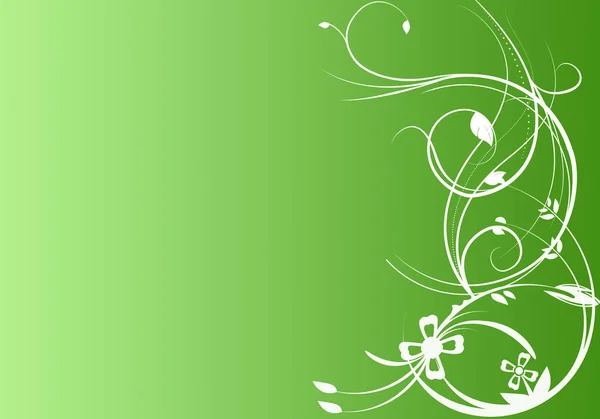 Bellissimo Disegno Floreale Verde Illustrazione Primavera — Foto Stock