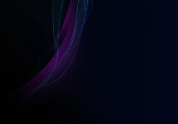 Elegante abstracte donkere achtergrond design met blauw bochten en copyspace voor uw tekst — Stockfoto