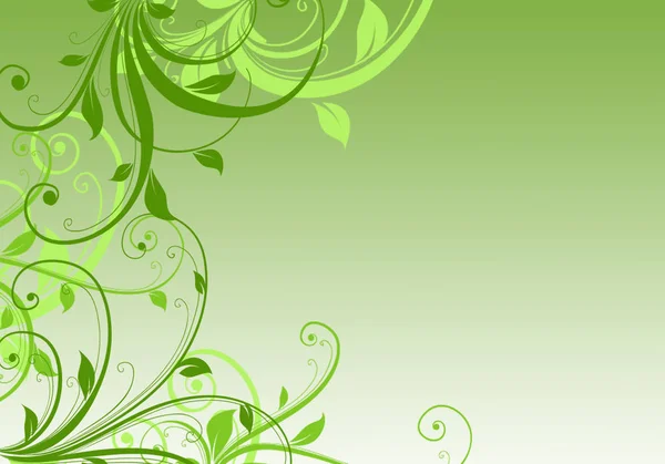 Beautiful green floral design - springtime illustration — Stock Photo, Image