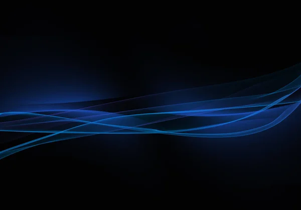 Abstract black background with blue dynamic lines — Stock Photo, Image