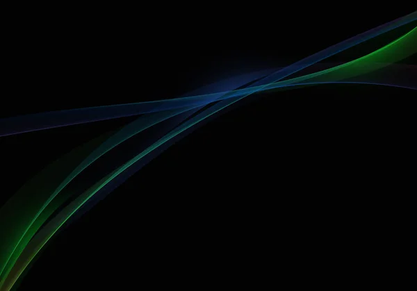 Ondas de fondo abstractas. Fondo abstracto negro, azul y verde — Foto de Stock
