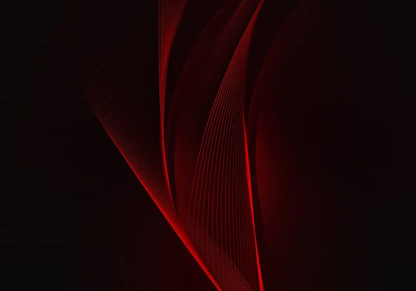Abstract black background with dynamic red lines and space for your text — Stock Photo, Image