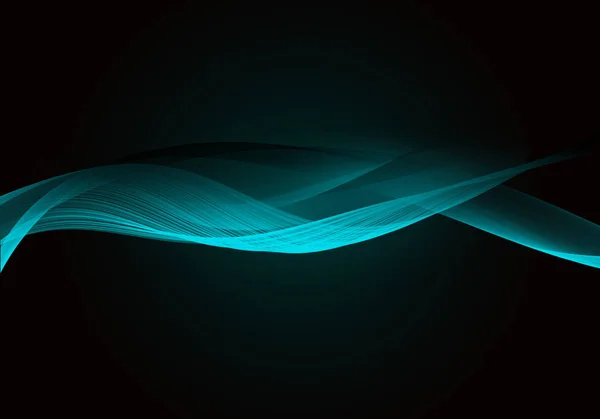 Abstract background waves. Black and turquoise abstract background for business card or wallpaper