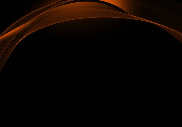 Ondas de fondo abstractas. Fondo abstracto negro y naranja para wallpaper oder tarjeta de visita — Foto de Stock