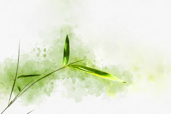 Abstract oriental background with green bamboo grass for your design
