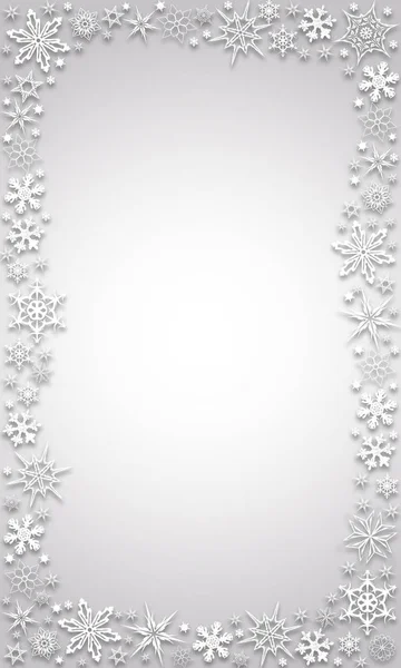 Grijze Winter Achtergrond met sneeuwvlokken voor uw eigen creaties — Stockfoto