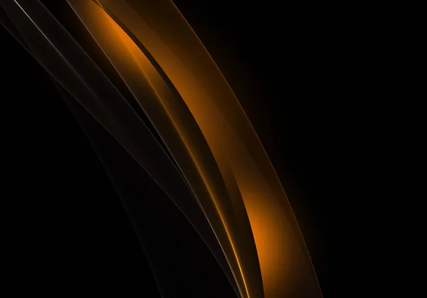 Ondas de fundo abstratas. Preto e laranja fundo abstrato para papel de parede oder cartão de visita — Fotografia de Stock