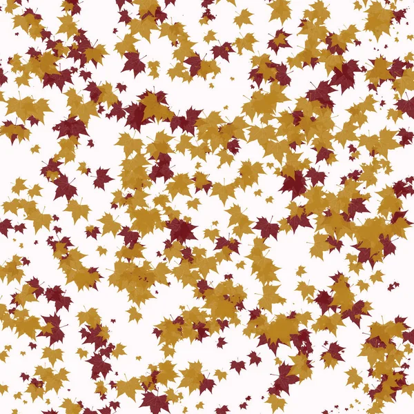 Autumn leaves banner illustration. Orange, brown and yellow falling leaves.