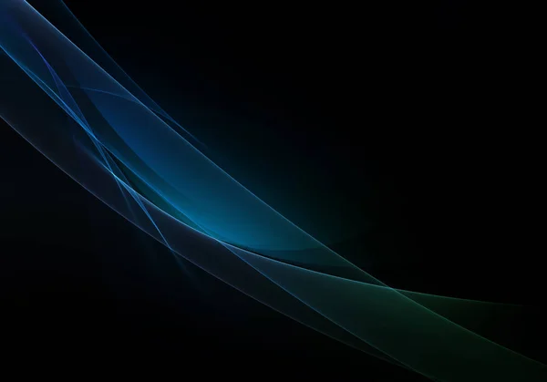 Abstraktní vlny na pozadí. Černé, zelené a modré abstraktní pozadí pro vizitku Odry tapety — Stock fotografie