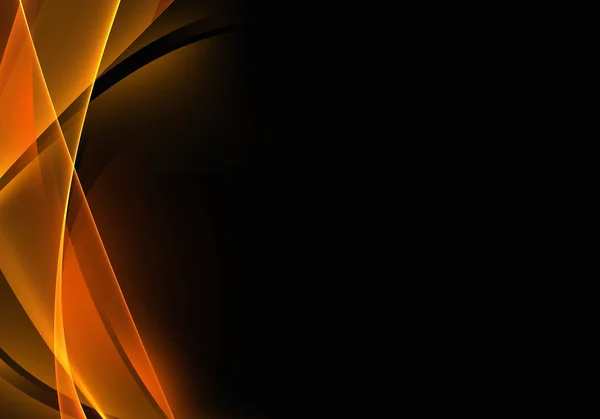 Абстрактні фонові хвилі. Чорний, жовтий і помаранчевий абстрактний фон — стокове фото