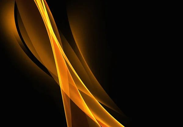 Ondas de fundo abstratas. Preto, amarelo e laranja fundo abstrato — Fotografia de Stock