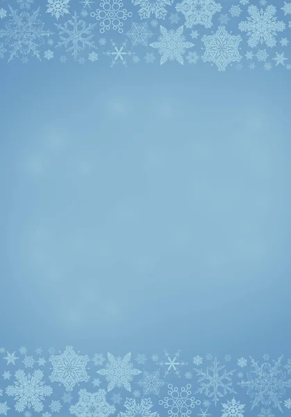 Blue Winter Background with snowflakes for your own creations — Stock Photo, Image