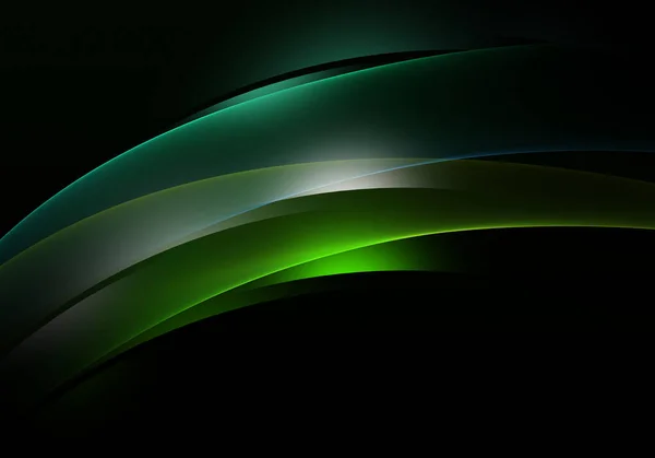 Abstract background waves. Black and green abstract background for business card or wallpaper — Stock Photo, Image