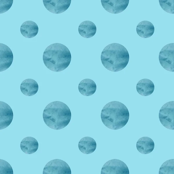 Polka Dots Baby Blue Background Polka Dot Seamless Pattern Wallpaper — Stock Photo, Image