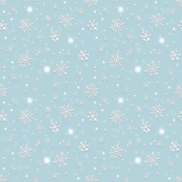 Blue Winter Background Snowflakes Your Own Creations Christmas Illustration Seamless — Stock Photo, Image