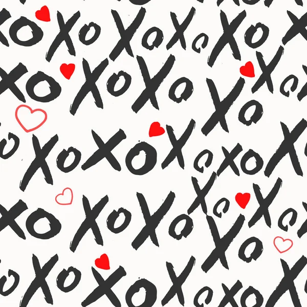 フレーズ サイン スローガンXo Xoバナー はがき 服に印刷します Xoデザインシームレスパターン — ストック写真