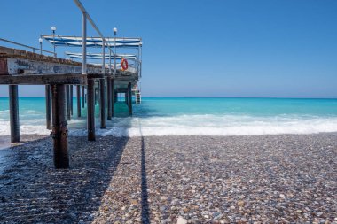 tropik cennet okyanus plaj mavi su ile