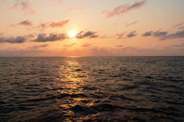 gemi veya gemi güzel deniz manzarası. Açık deniz