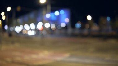 tren ufuk Rating ve şehir gece güzel renkli bokeh hareketli