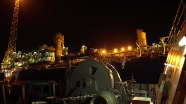 Petrol platformu Rig yakın Fpso tanker gemi.