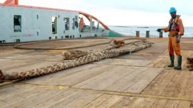 Çapa elleçleme tug Supply AHTS gemi mürettebat hazırlanıyor gemi