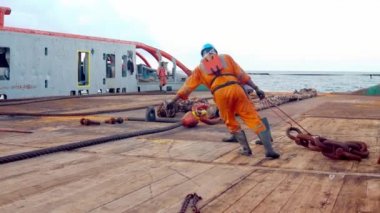 Çapa elleçleme tug Supply AHTS gemi mürettebat hazırlanıyor gemi