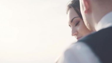 Romantik düğün anı, Loving yeni çift açık.