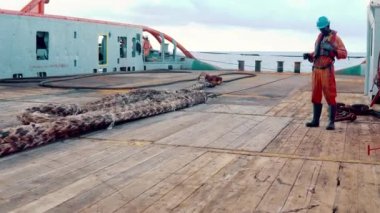 Çapa elleçleme tug Supply AHTS gemi mürettebat hazırlanıyor gemi