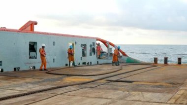 Çapa elleçleme tug Supply AHTS gemi mürettebat hazırlanıyor gemi