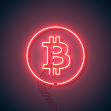 Neon işareti bitcoin