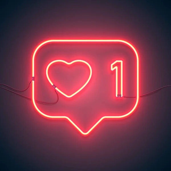 Neon işareti kalp gibi