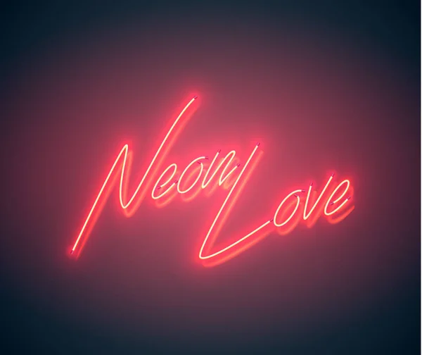 Kärlek neonskylt — Stock vektor