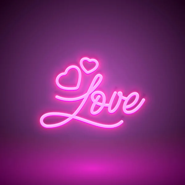 Neon Love sign1 — Stockvektor