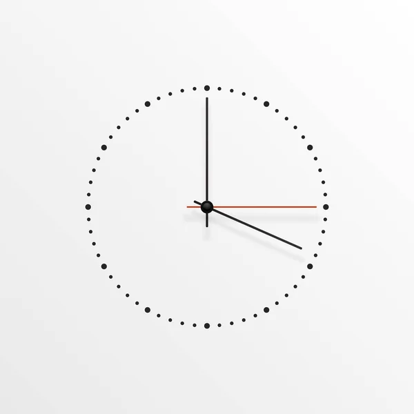 Vit vägg clock2 — Stock vektor