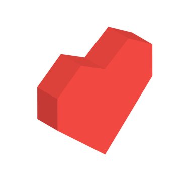 Vektör izometrik kalp