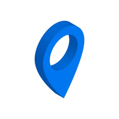 İzometrik PIN. İzometrik iğne işaretçisi. İzometrik harita işaretleyici simge vektör