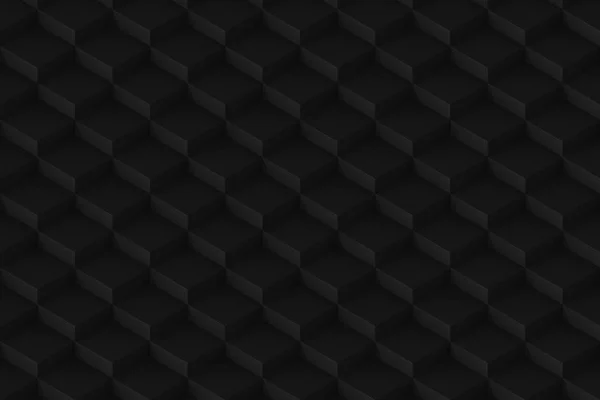 Zwart Vierkant Abstracte Achtergrond Render Achtergrond — Stockfoto