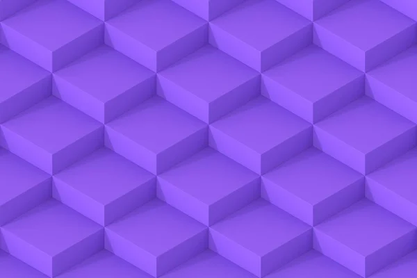 紫色正方形抽象背景 多维数据集背景 渲染背景 — 图库照片#