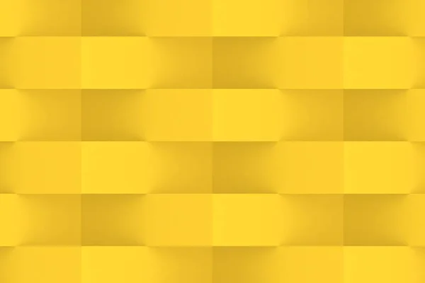 Fondo Geométrico Abstracto Amarillo Render Fondo — Foto de Stock