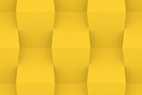Fondo Geométrico Abstracto Amarillo Render Fondo — Foto de Stock