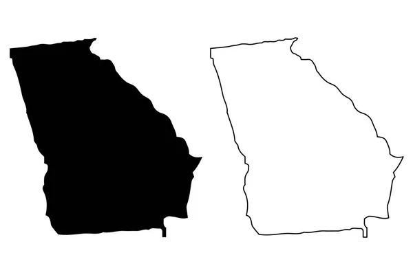 조지아 일러스트 스케치 조지아 — 스톡 벡터