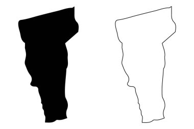 Vermont harita vektör çizim, karalama kroki Vermont harita