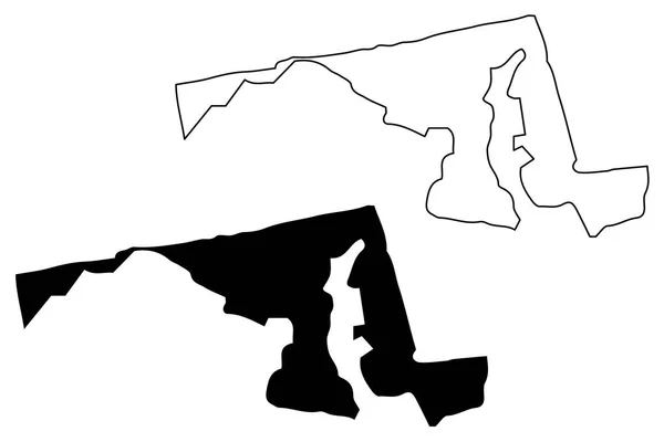 Maryland Mapa Vector Ilustración Boceto Garabato Maryland Mapa — Archivo Imágenes Vectoriales