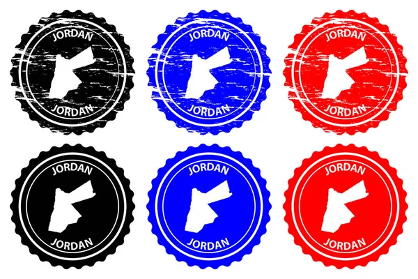 Jordanië Rubber Stempel Vector Het Hasjemitisch Koninkrijk Jordanië Kaart Patroon — Stockvector