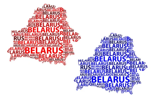 Sketch Belarus Carta Mapa Texto Bielorrússia Forma Continente Mapa República —  Vetores de Stock
